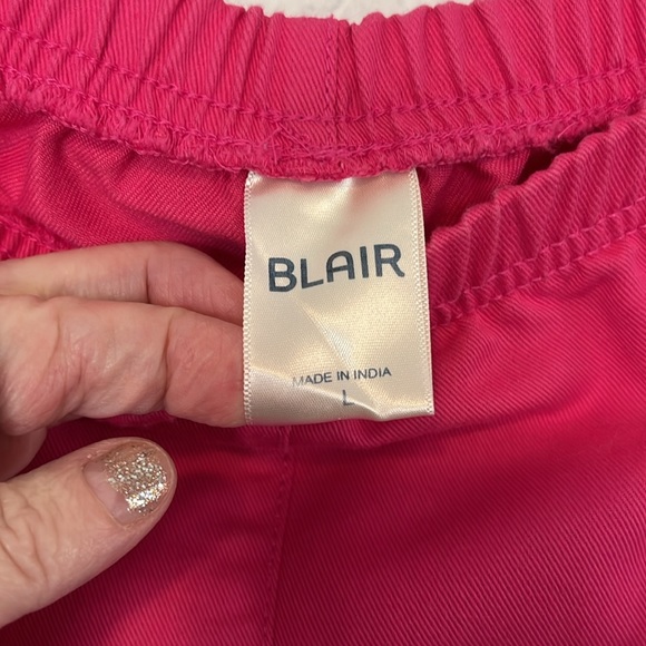 💗HOT PINK ANKLE LENGTH PANTS SZ L 32Wx20L BY BLAIR NWOT EXCELLENT CONDITION! - Picture 3 of 5